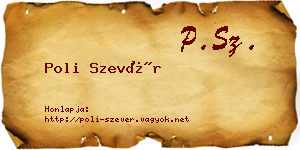 Poli Szevér névjegykártya